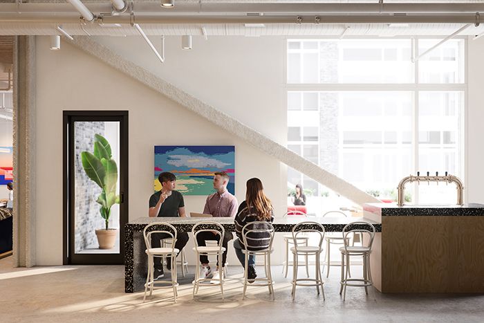 WeWorks-new-RailYard-location-beer table