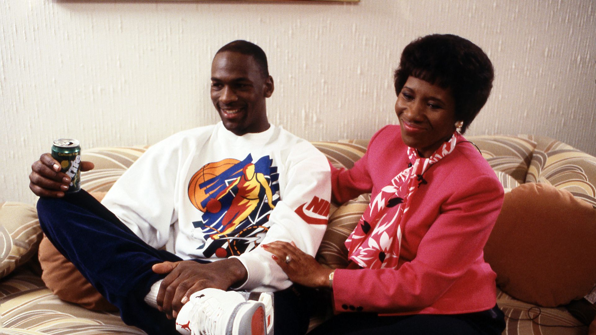 Unspecified - 1988: (L-R) Deloris Jordan, Michael Jordan on 'Superstars And Their Moms - An Disney General Entertainment Content via Getty Images Mother's Day Special'. (Photo by Steve Kagan /Disney General Entertainment Content via Getty Images)

