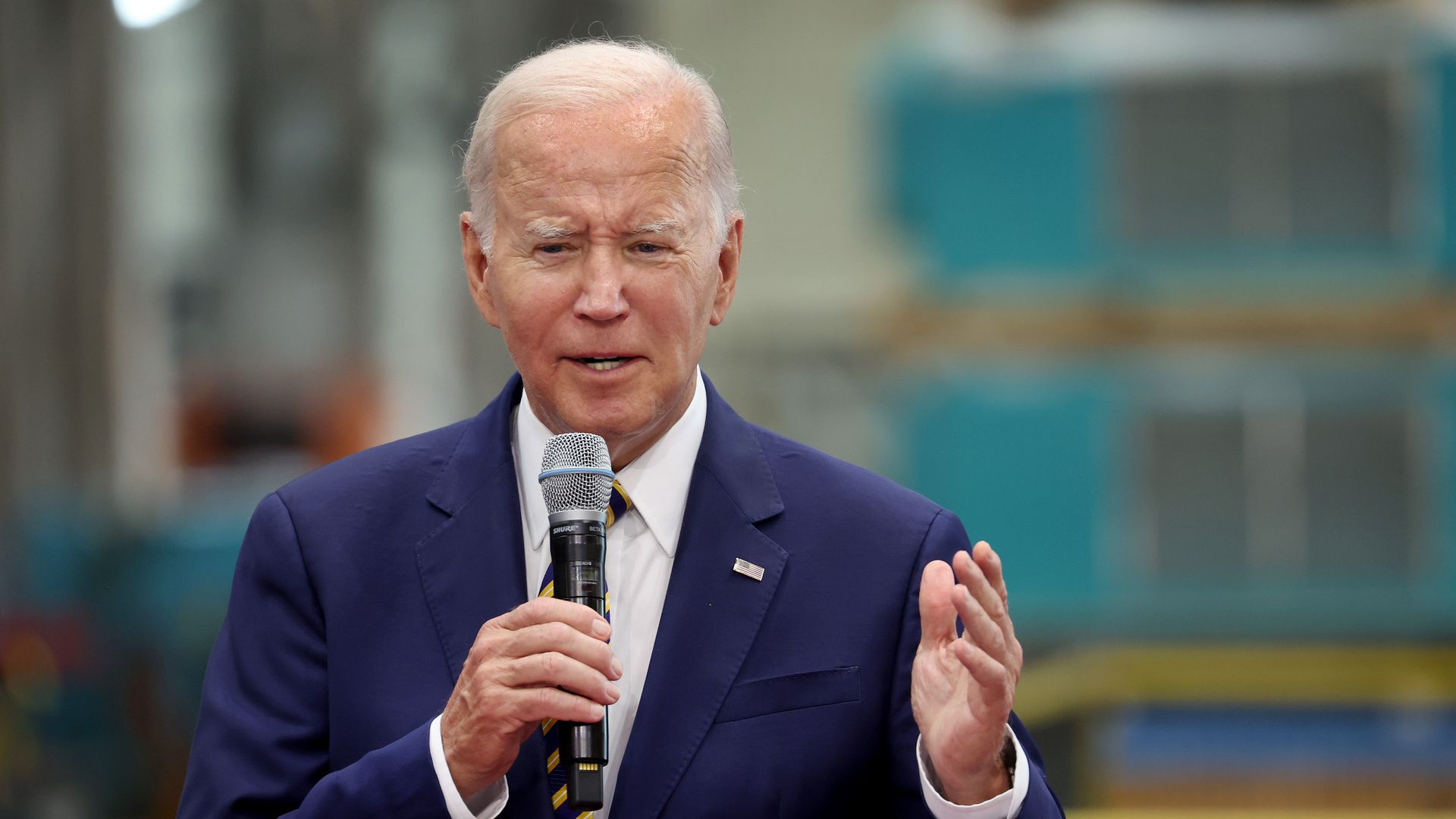 President Joe Biden speaks to guests at Ingeteam Inc., an electrical equipment manufacturer, on August 15, 2023 in Milwaukee, Wisconsin.