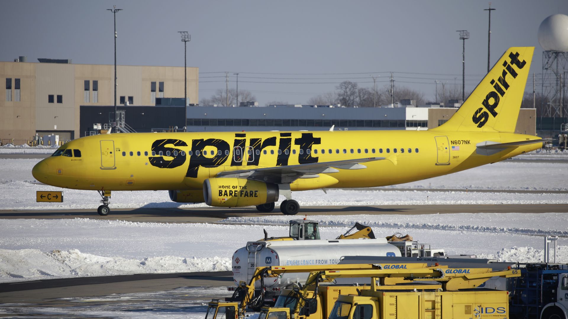 A Spirit Airlines airplane 