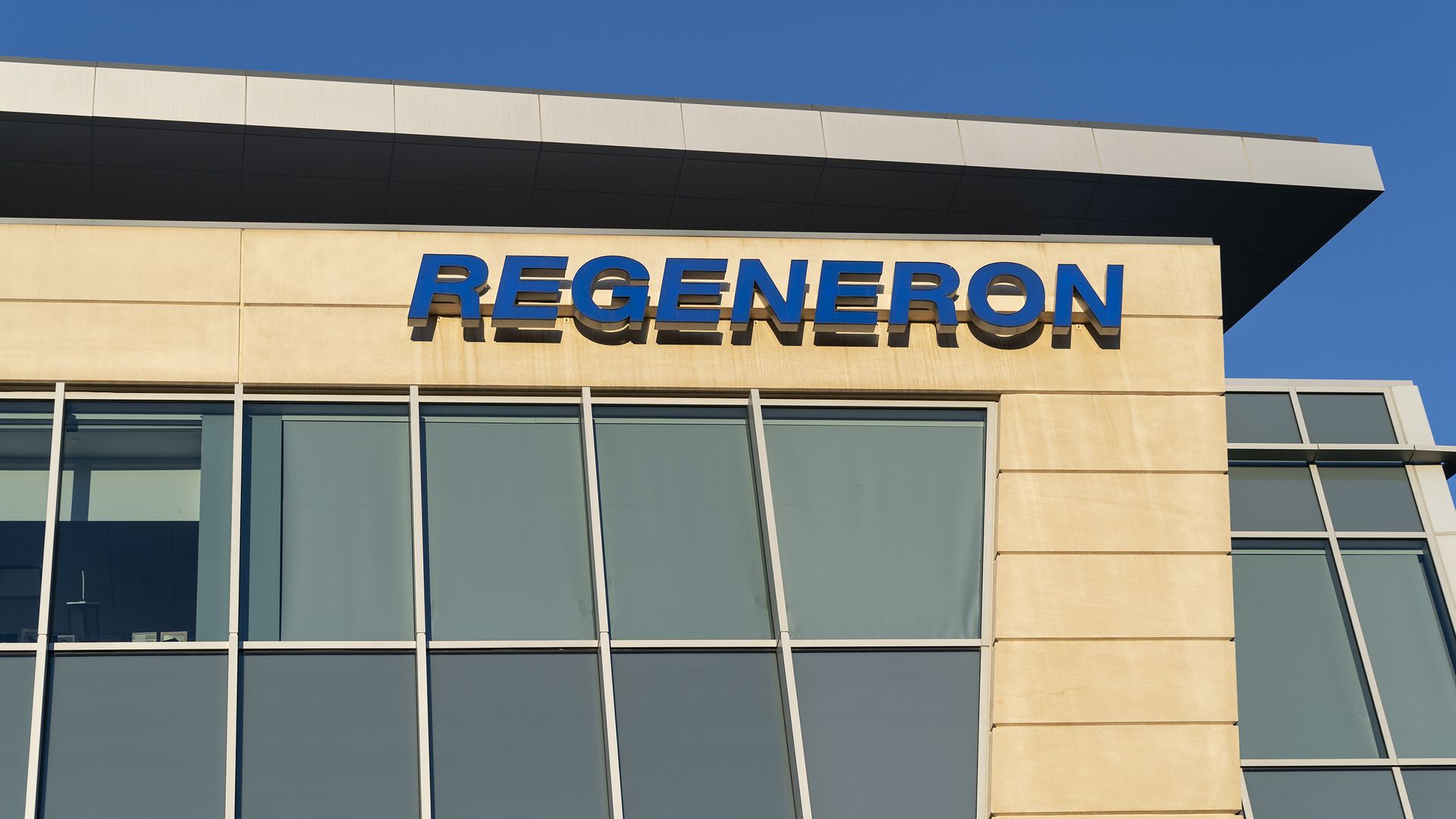 Headquarters of Regeneron Pharmaceuticals in Tarrytown, New York, in 2020.