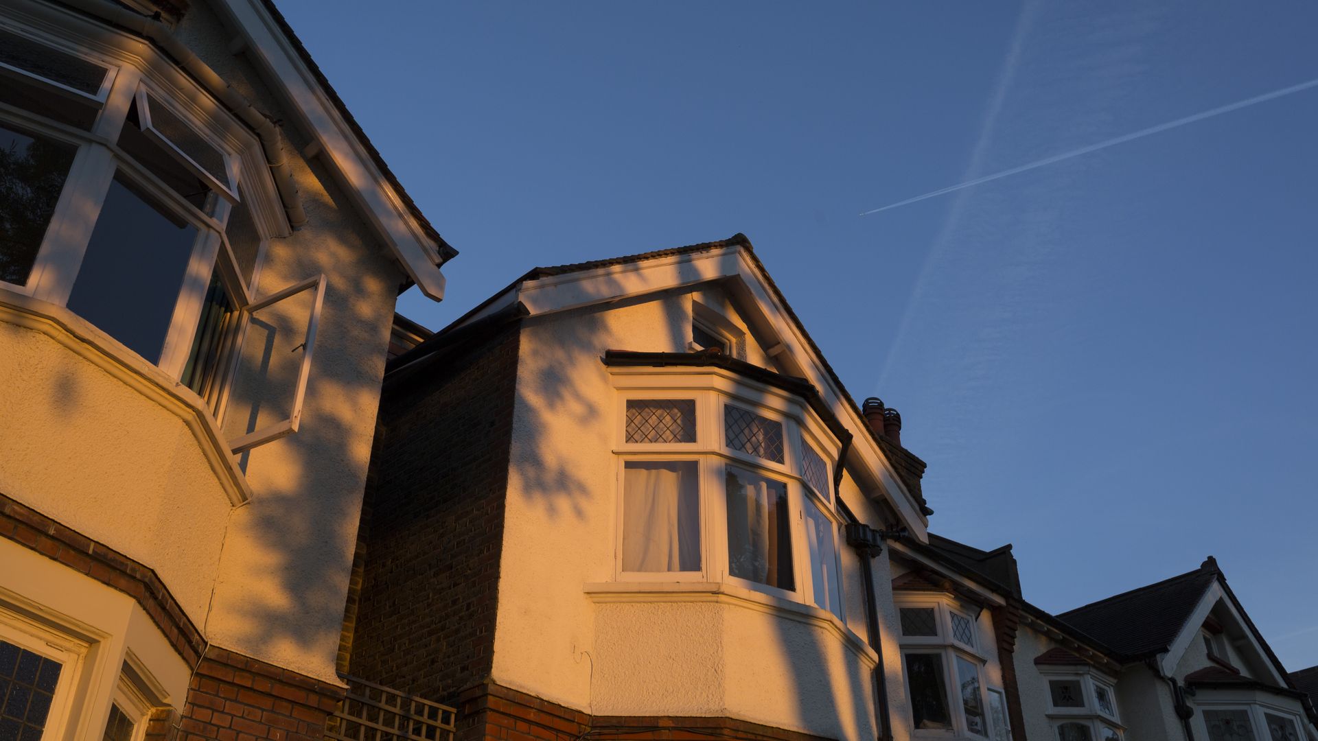 Houses in the evening light