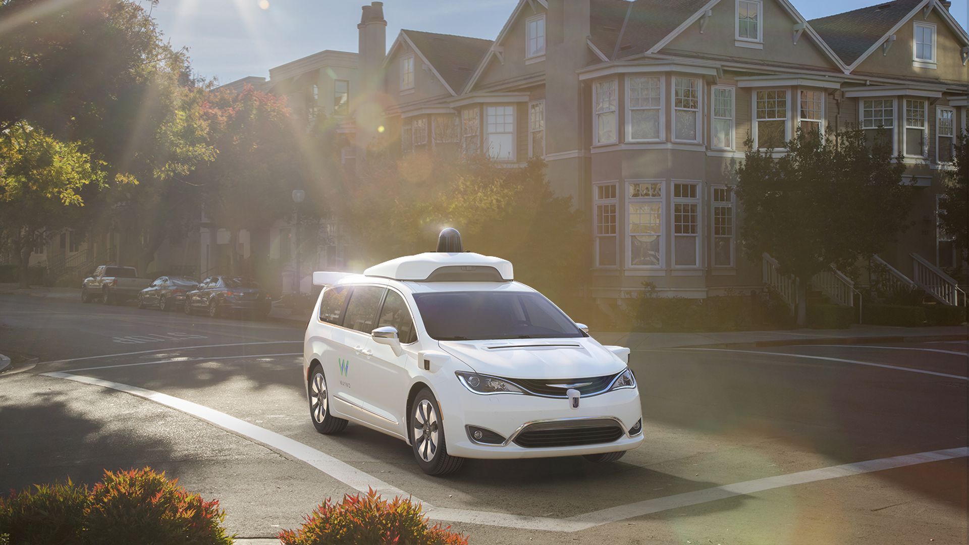 A Waymo self-driving Chrysler Pacifica minivan. 