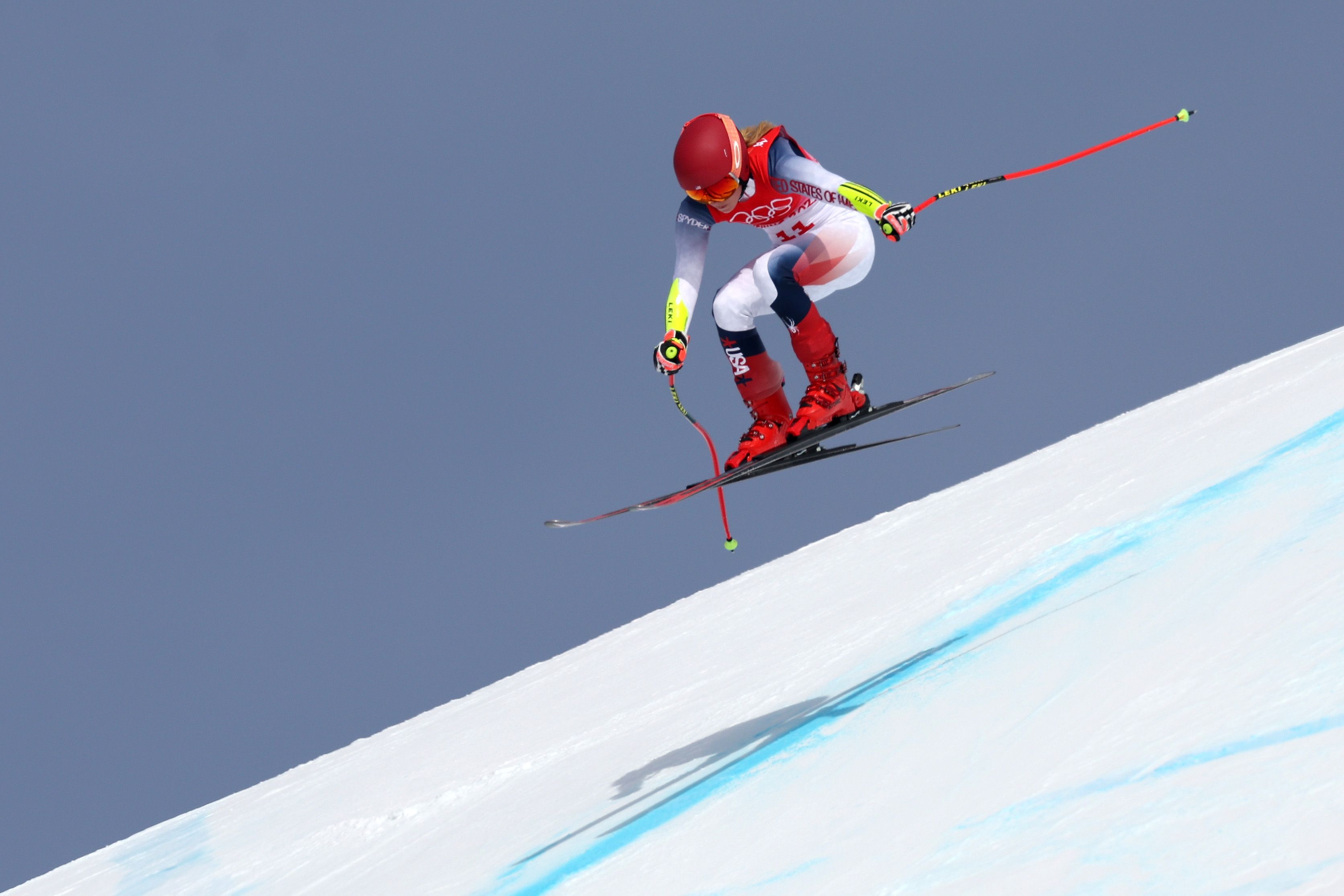 Mikaela Shiffrin of Team United States skis during the Women's Super-G on day seven of the Beijing 2022 Winter Olympic Games at National Alpine Ski Centre on February 11, 2022 in Yanqing, China. 