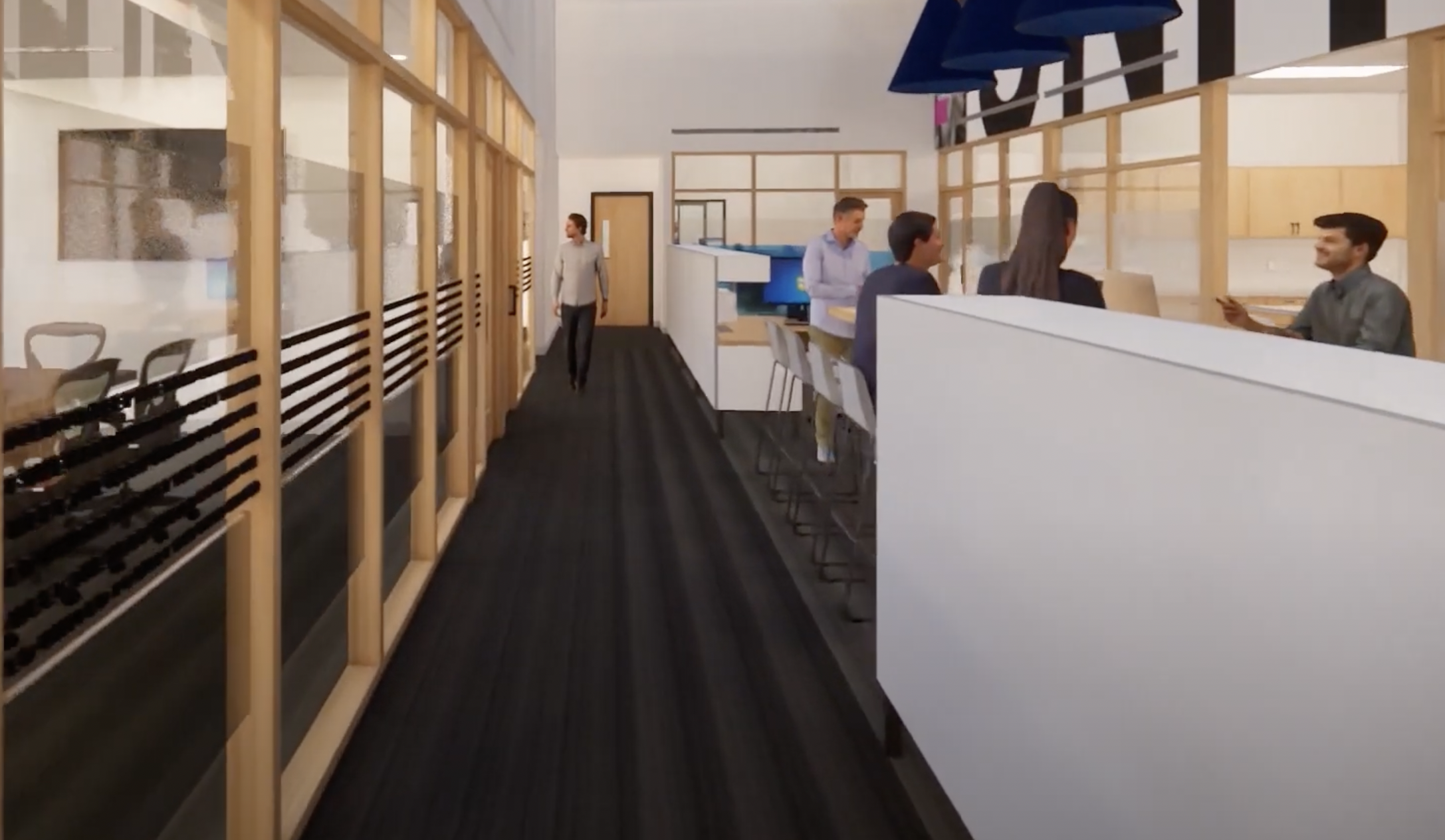 A rendering of the offices inside the new DMARC headquarters.