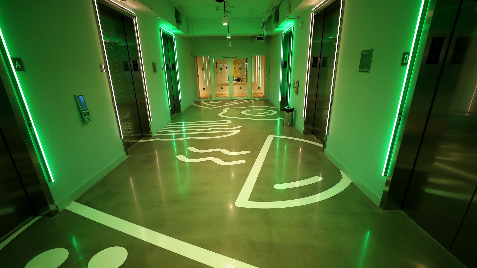 Lobby of EZCater's Boston headquarters.