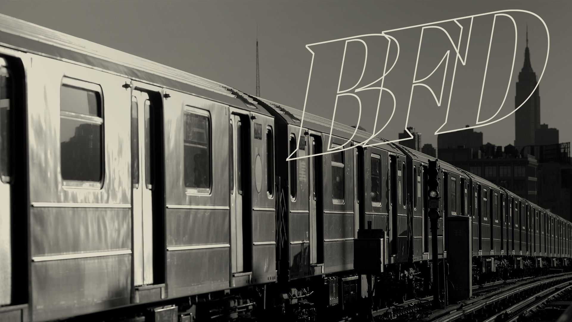 Illustration of a subway underneath the BFD logo.