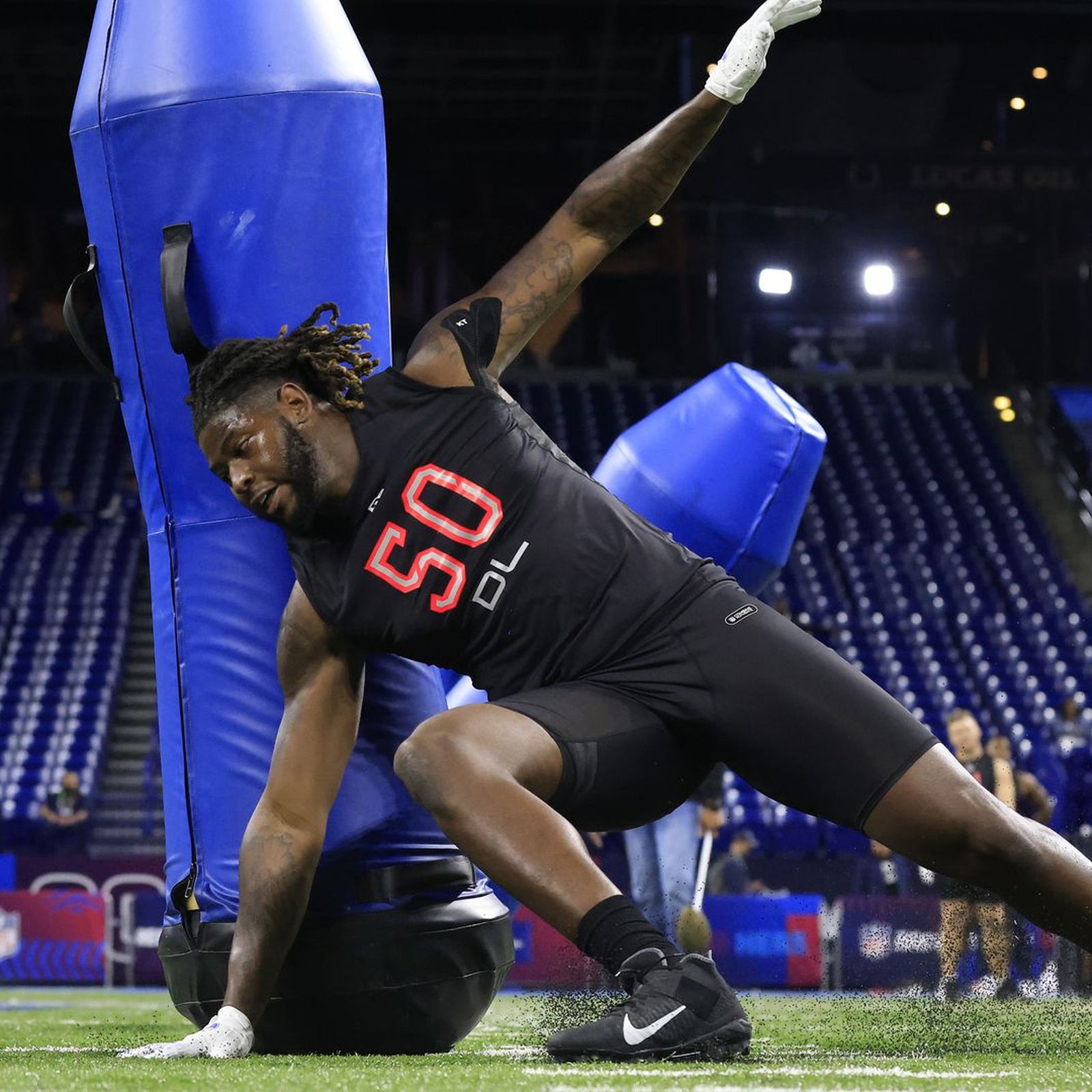 N.C. State OL Ikem Ekwonu 2022 NFL Scouting Combine workout