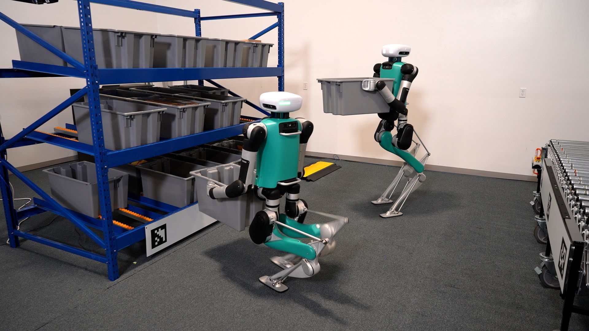 Robots with vaguely human forms from Agility Robotics — named Digit — are designed for logistics work.