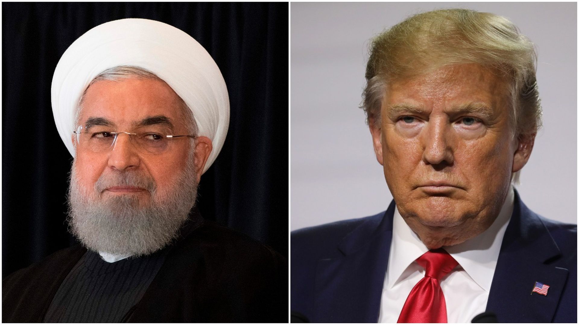 Iranian President Hassan Rouhani and U.S. President Donald Trump