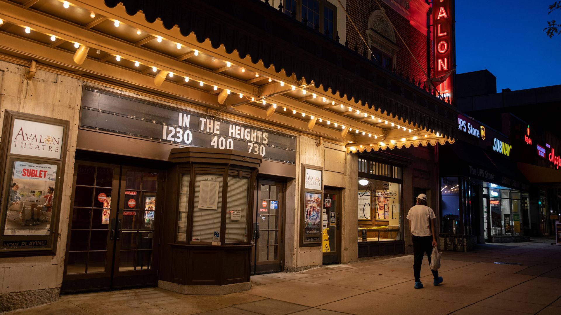 The exterior of the Avalon theater in Chevy Chase 