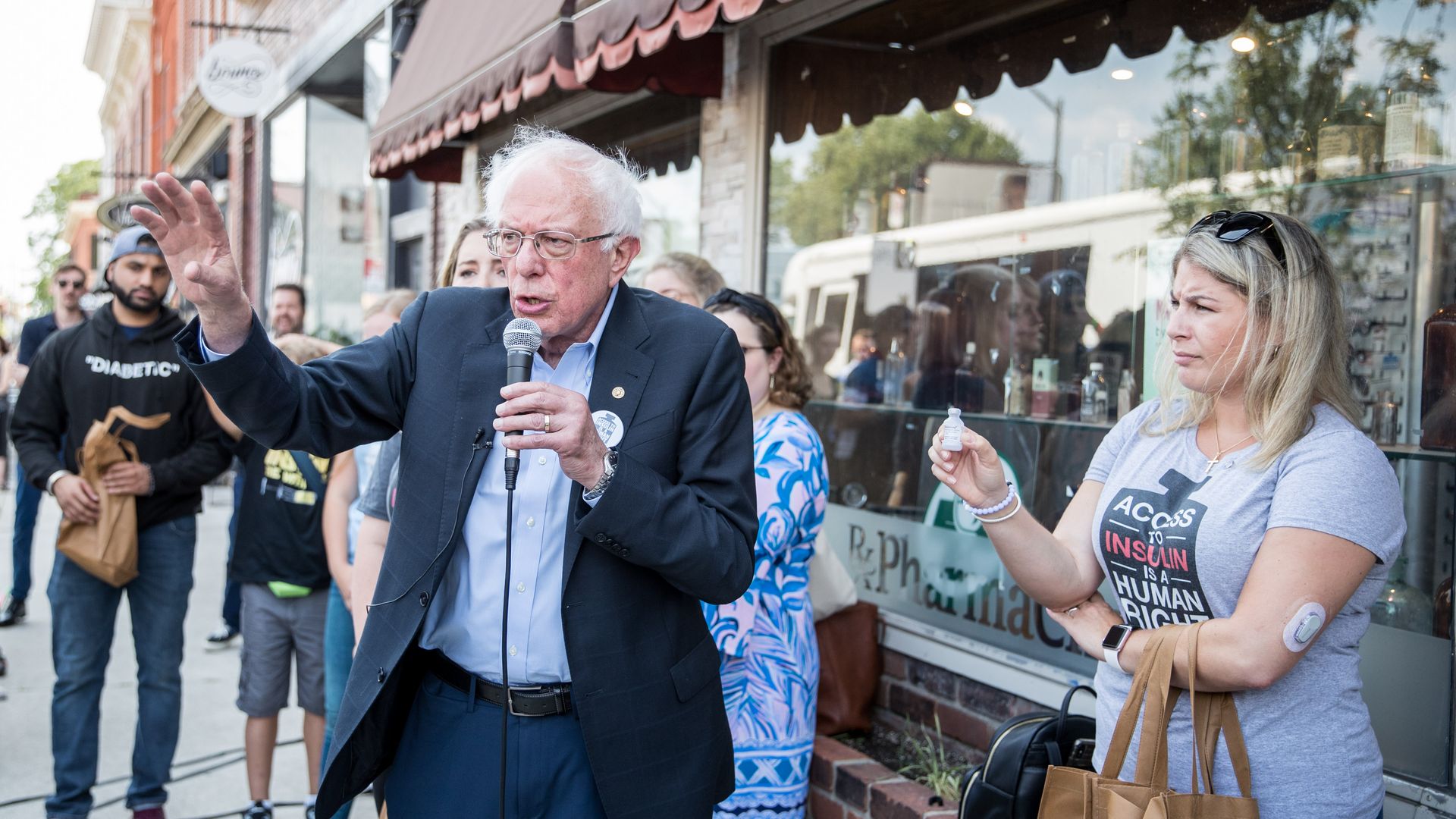 Democratic presidential candidate, U.S. Sen. Bernie Sanders (D-VT) talks about the cost of insulin in the USA versus in Canada.