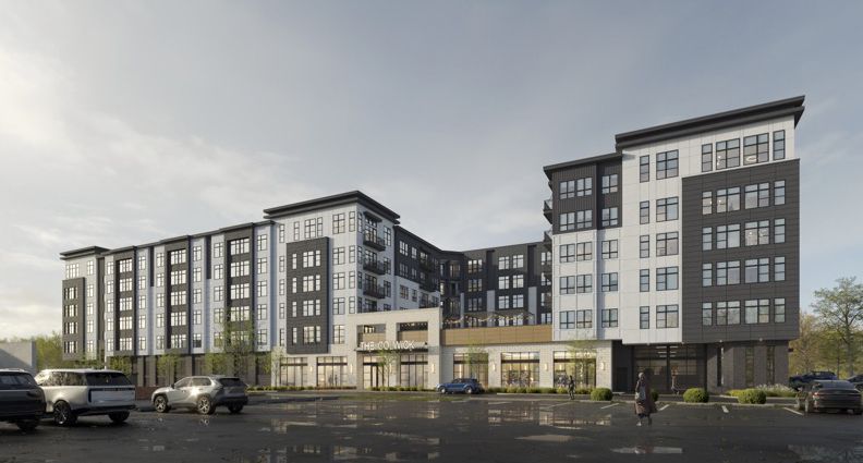 Rendering of apartment building