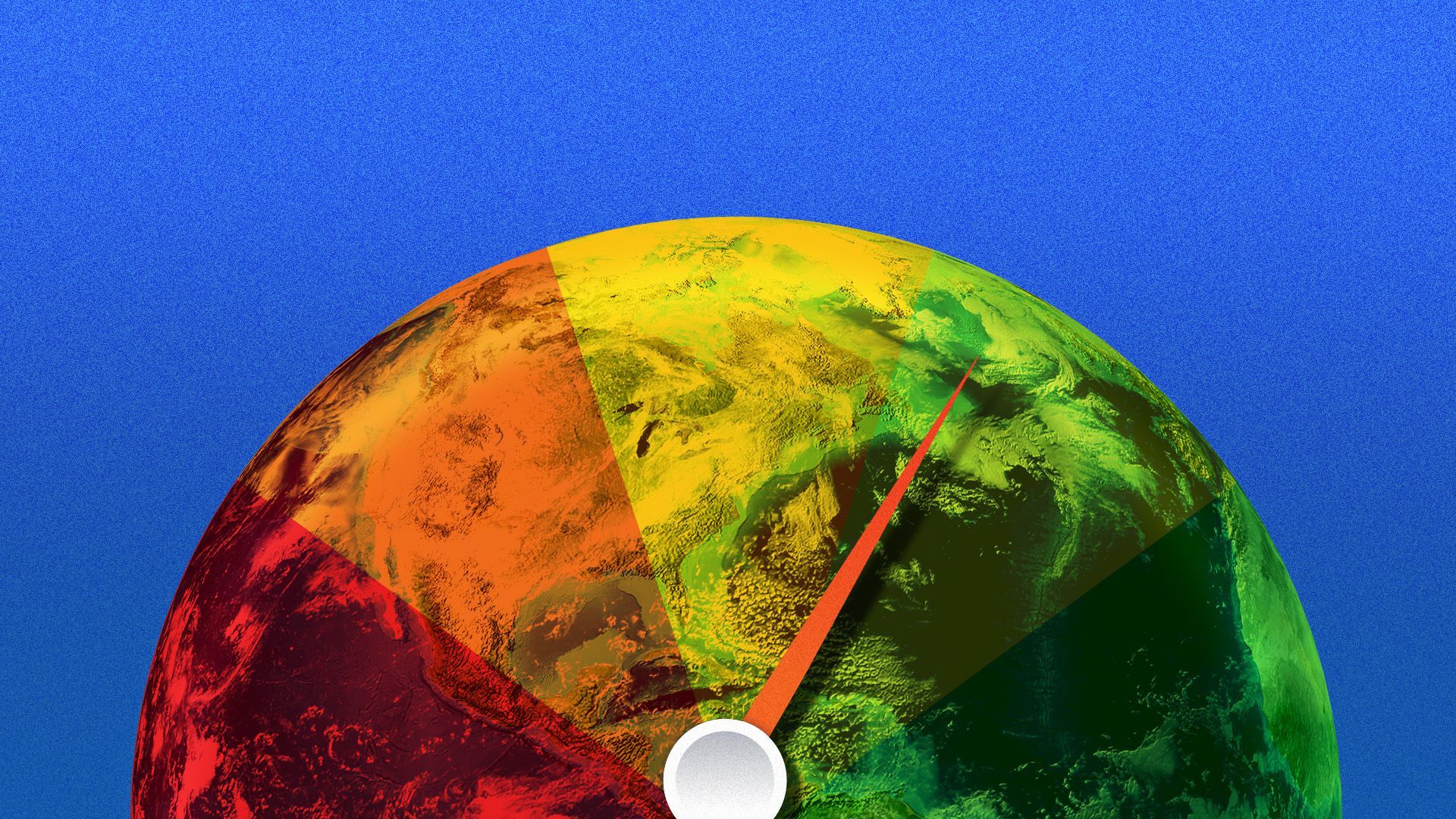 Illustration of the earth as a credit rating meter