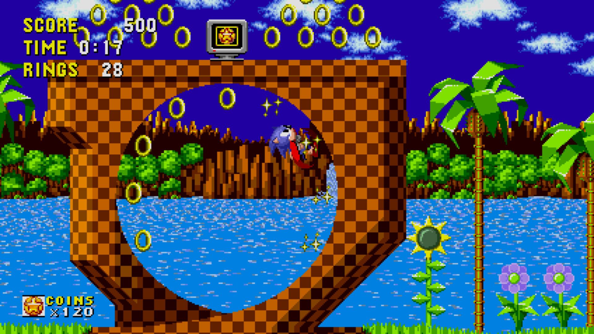 Screenshot of a Sonic game