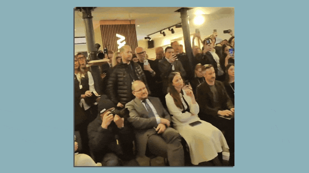 Ina's view as she interviewed Sam Altman