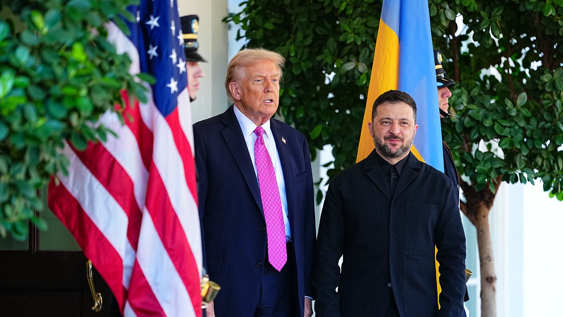 Trump greets Zelensky at the White House