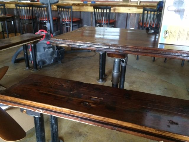 picnic table at cider works in charlotte