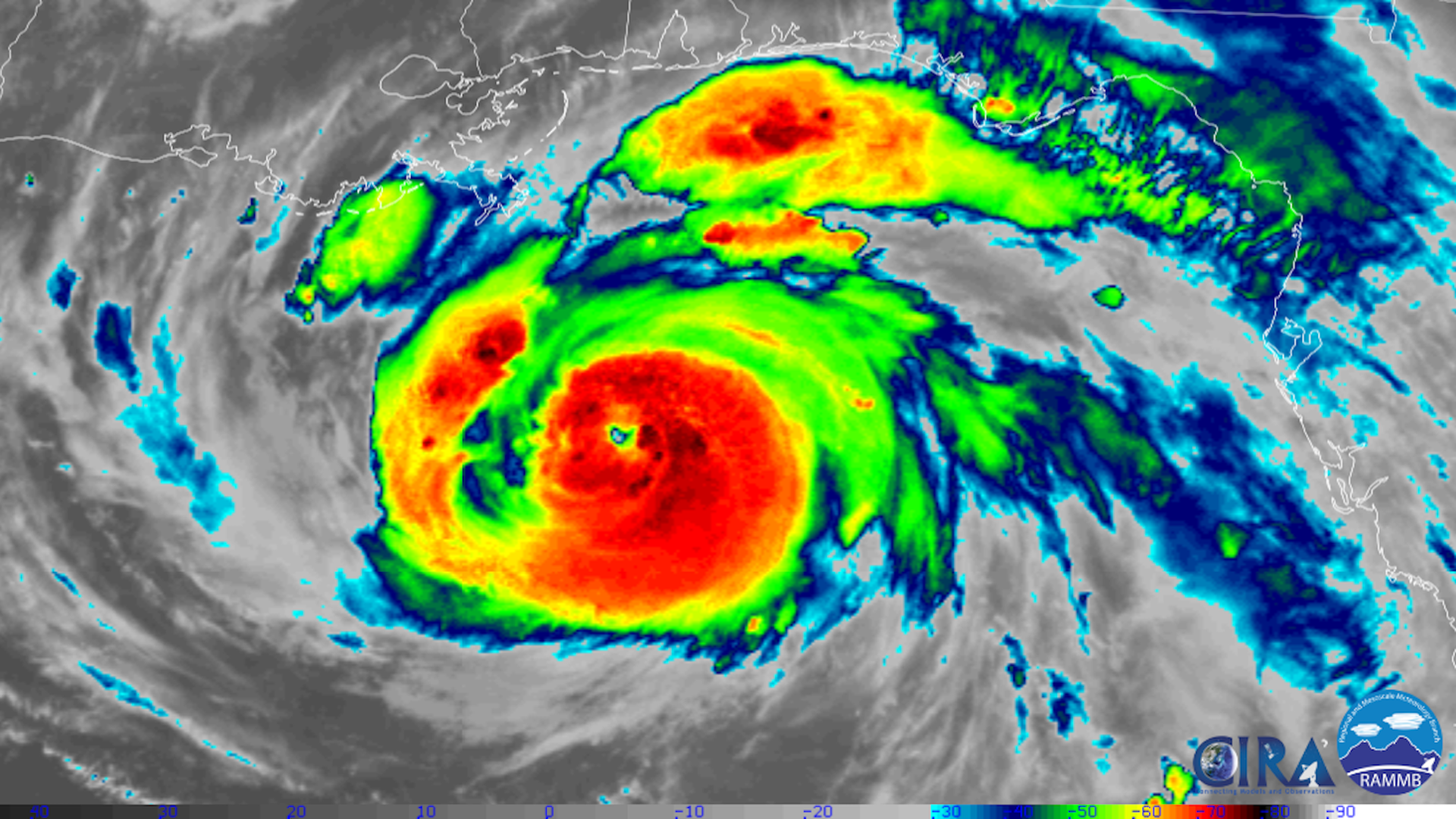 تصویر ماهواره ای از طوفان ایدا