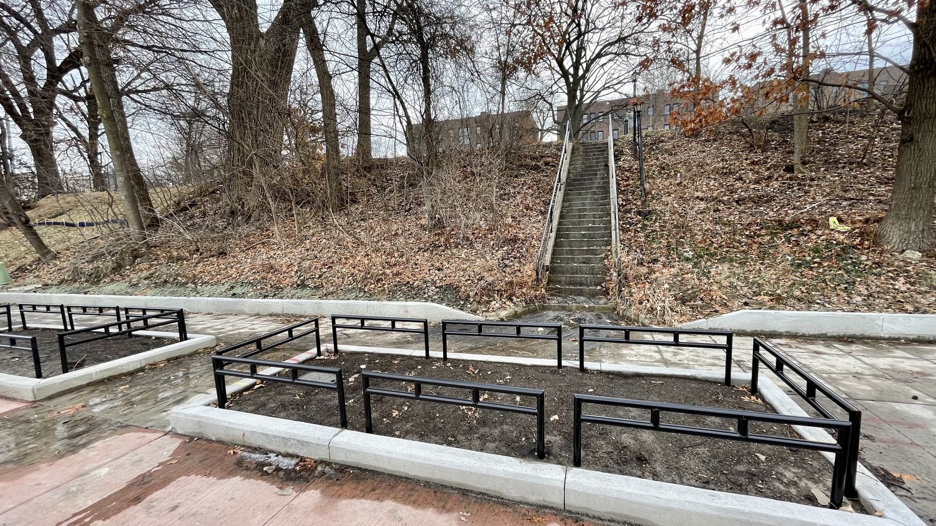 A photo of a staircase in Des Moines.