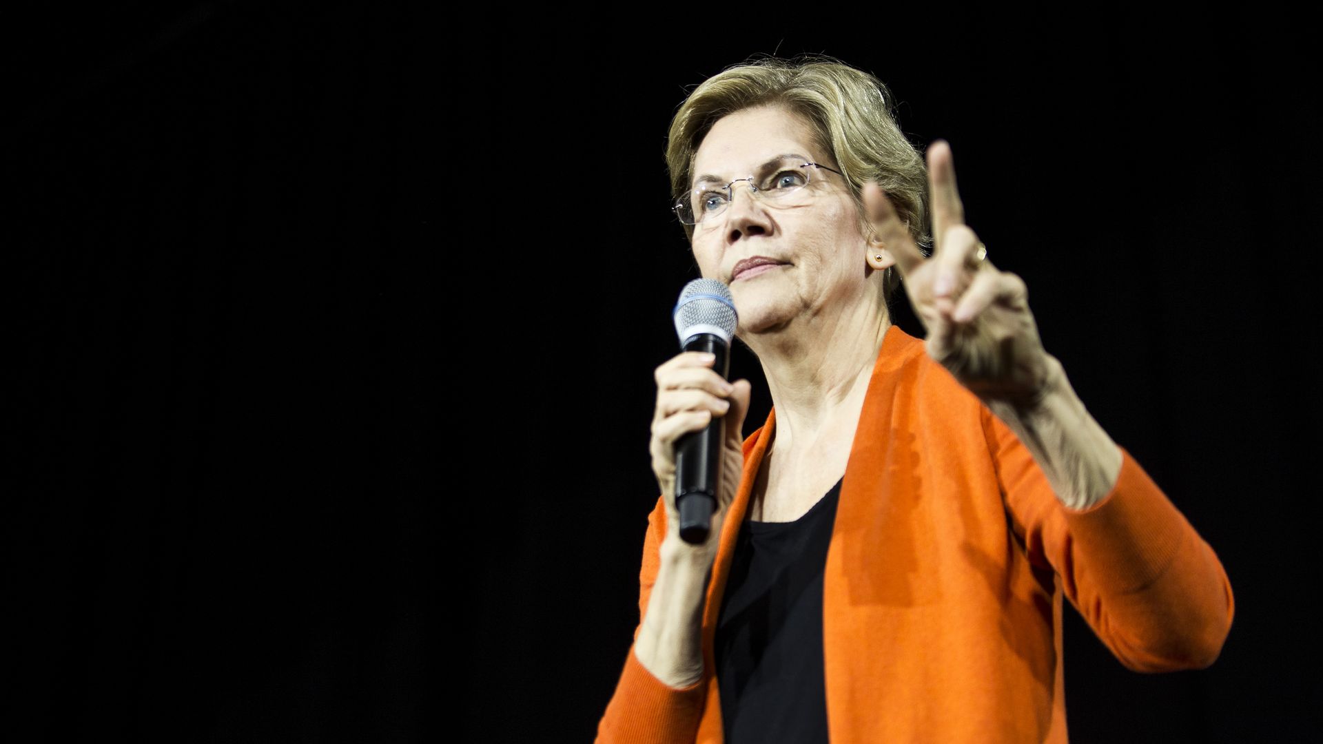 Elizabeth Warren speaking at a Town Hall event
