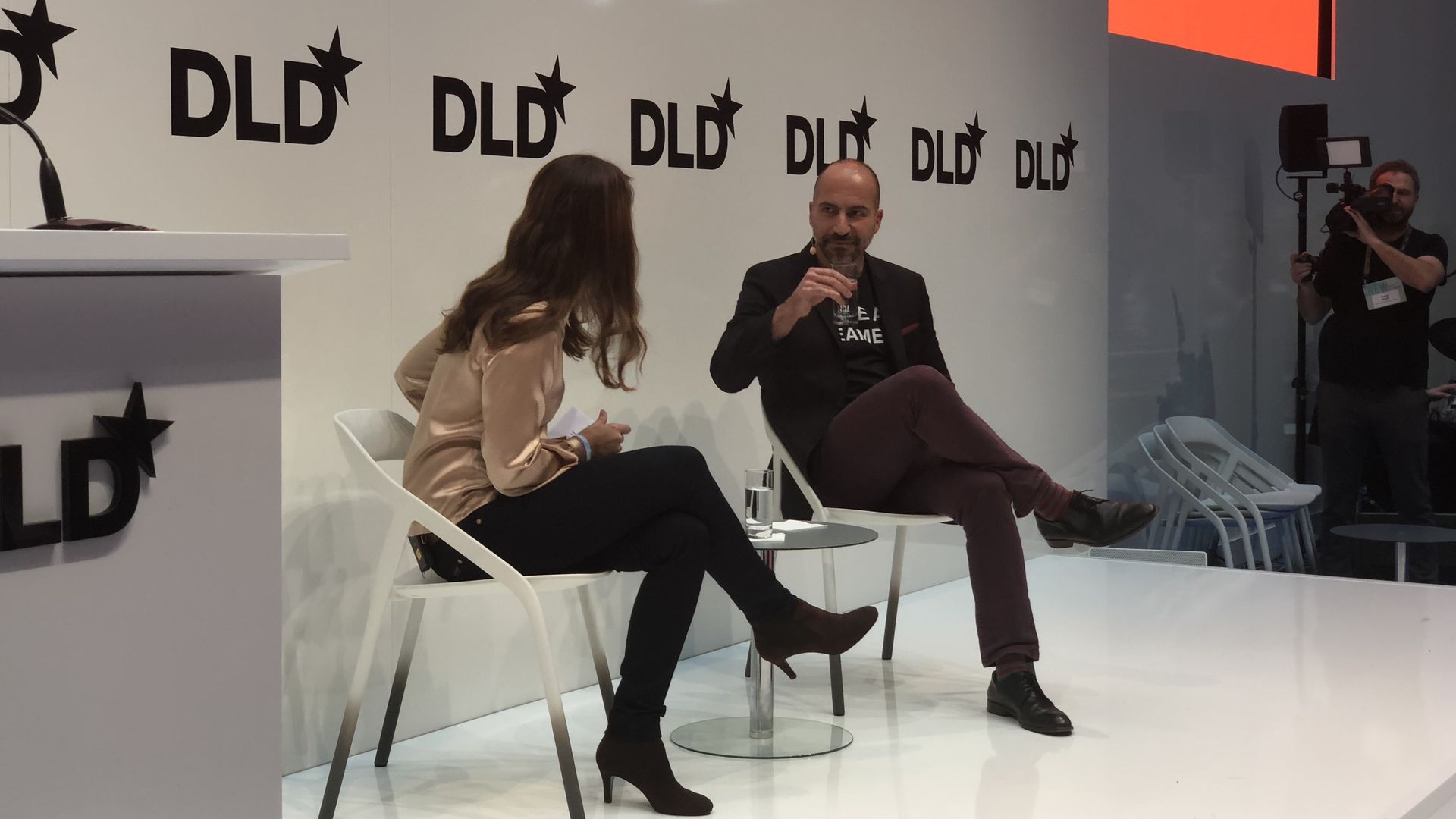Uber CEO speaking at DLD 18