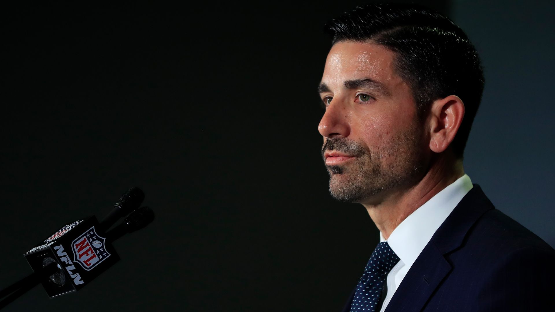 Chad Wolf, acting Secretary of Homeland Security, speaks to the media during a press conference