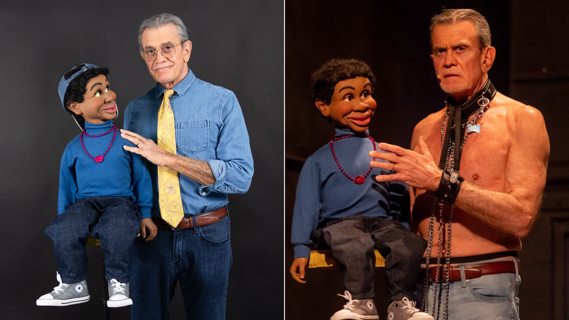 Bill Schwartz as the "Naked Ventriloquist"