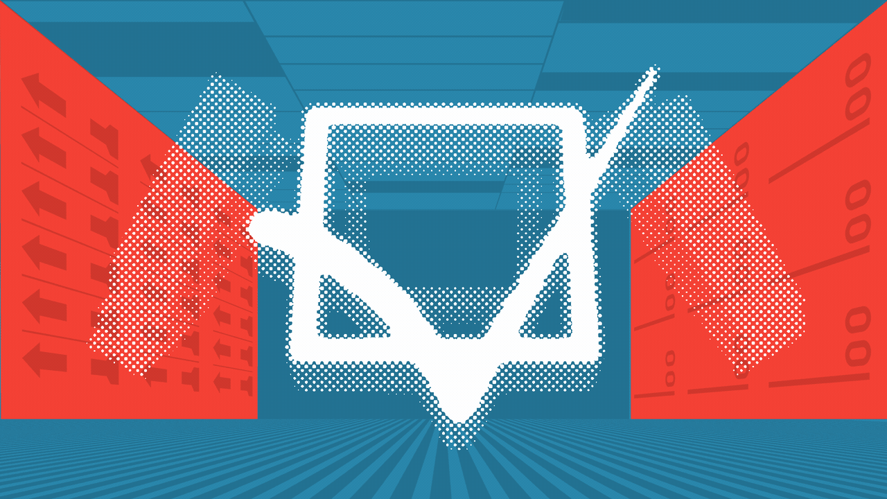 Animated illustration of the state of Ohio rotating to reveal a checkmark. 