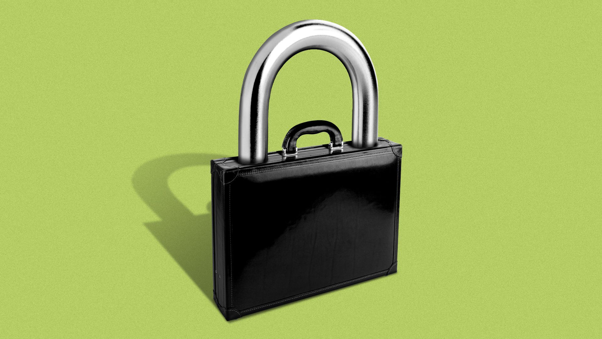 Illustration of a briefcase with a lock on it