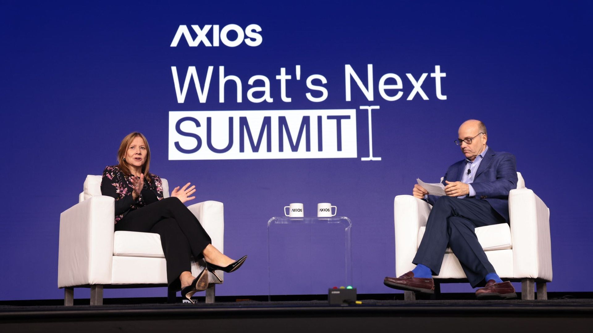 Mary Barra and Mike Allen 