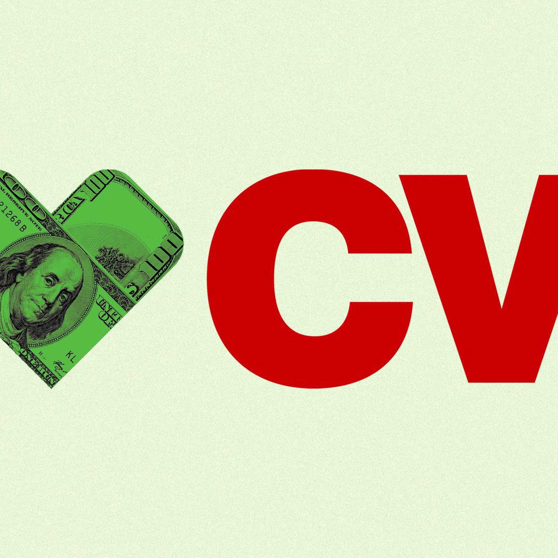 CVS logo with money bandage icon