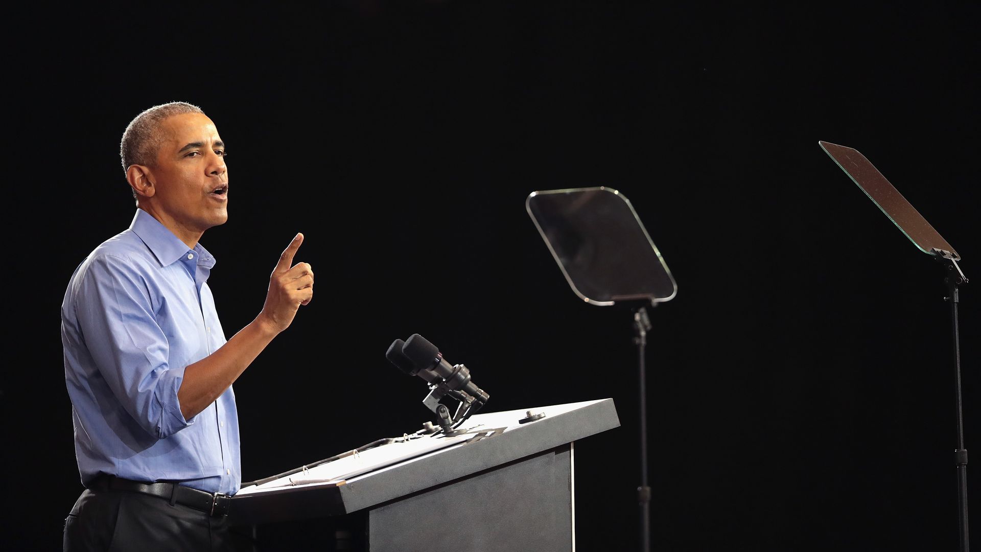 Former President Barack Obama campaigns for Democratic candidates in Wisconsin last week. Photo: Scott Olson/Getty Images