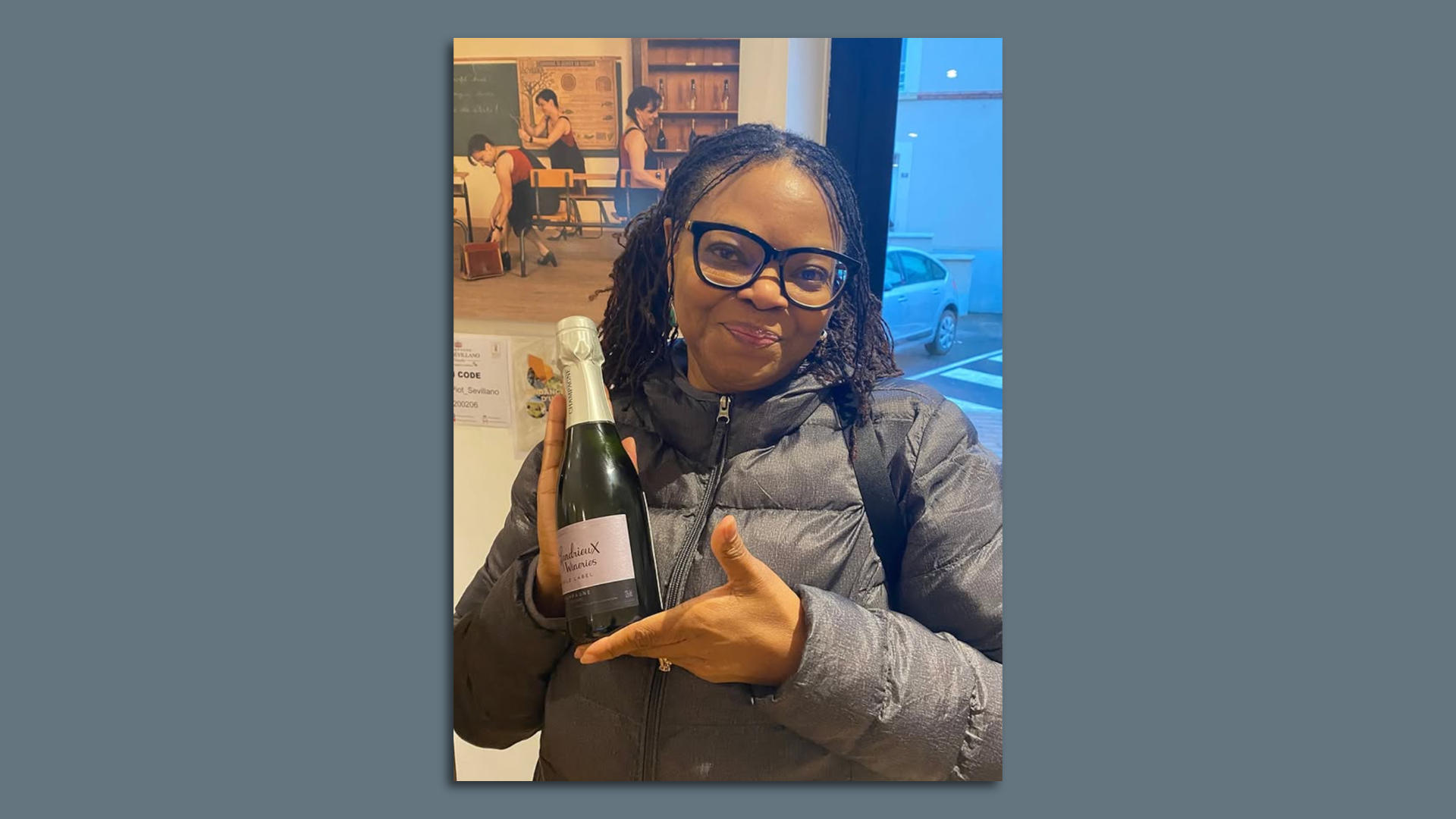 woman with champagne