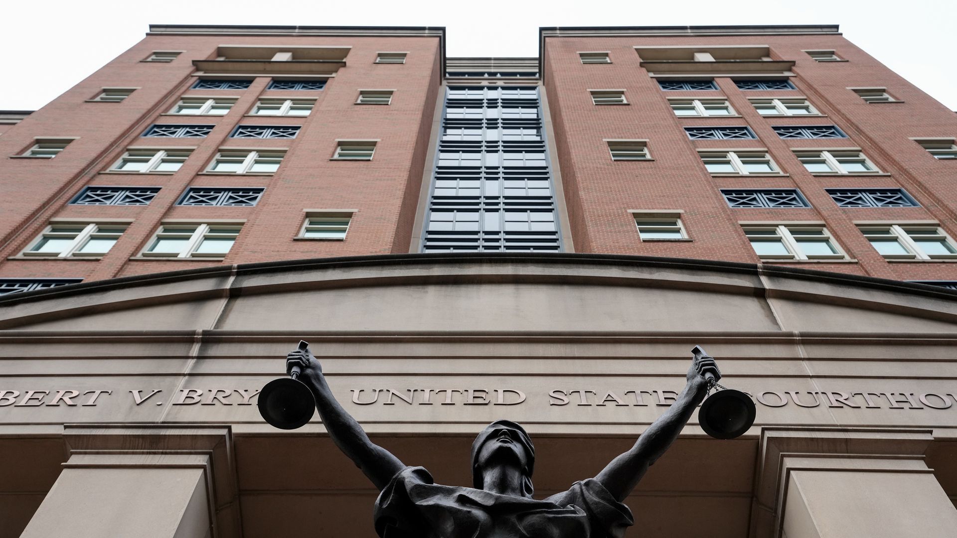 federal court with scales of justice outside