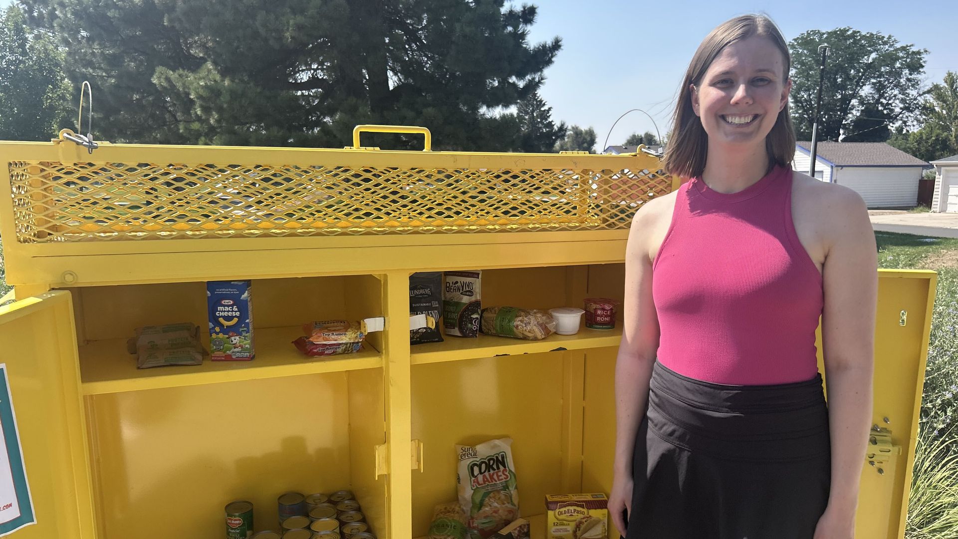 Little Free Pantry, in Englewood's Packy Romans Park.
