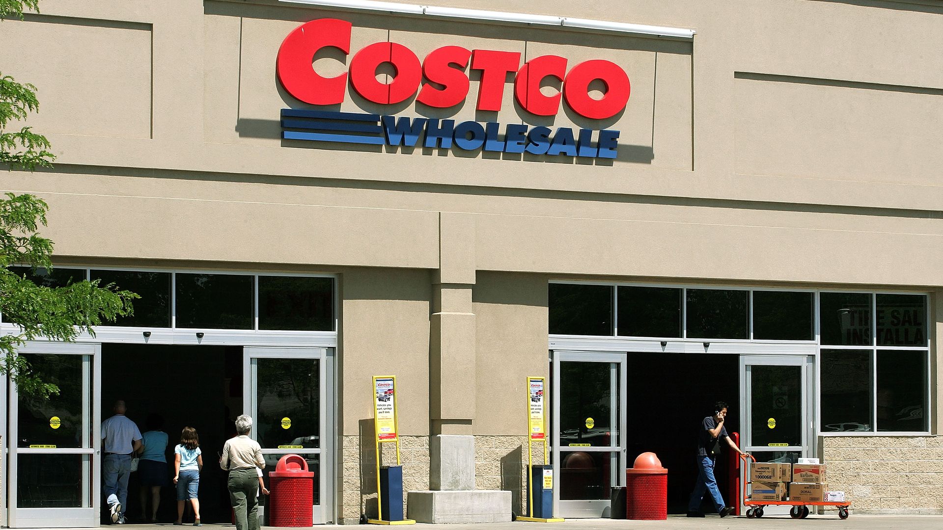 A costco storefront.