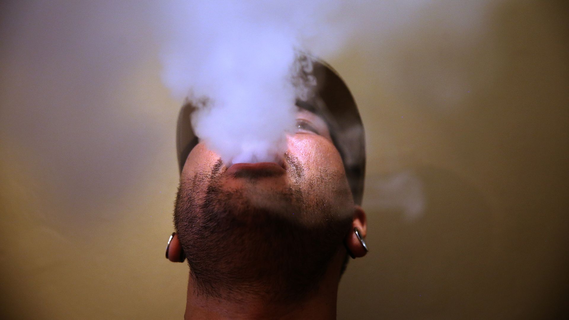 Man vaping