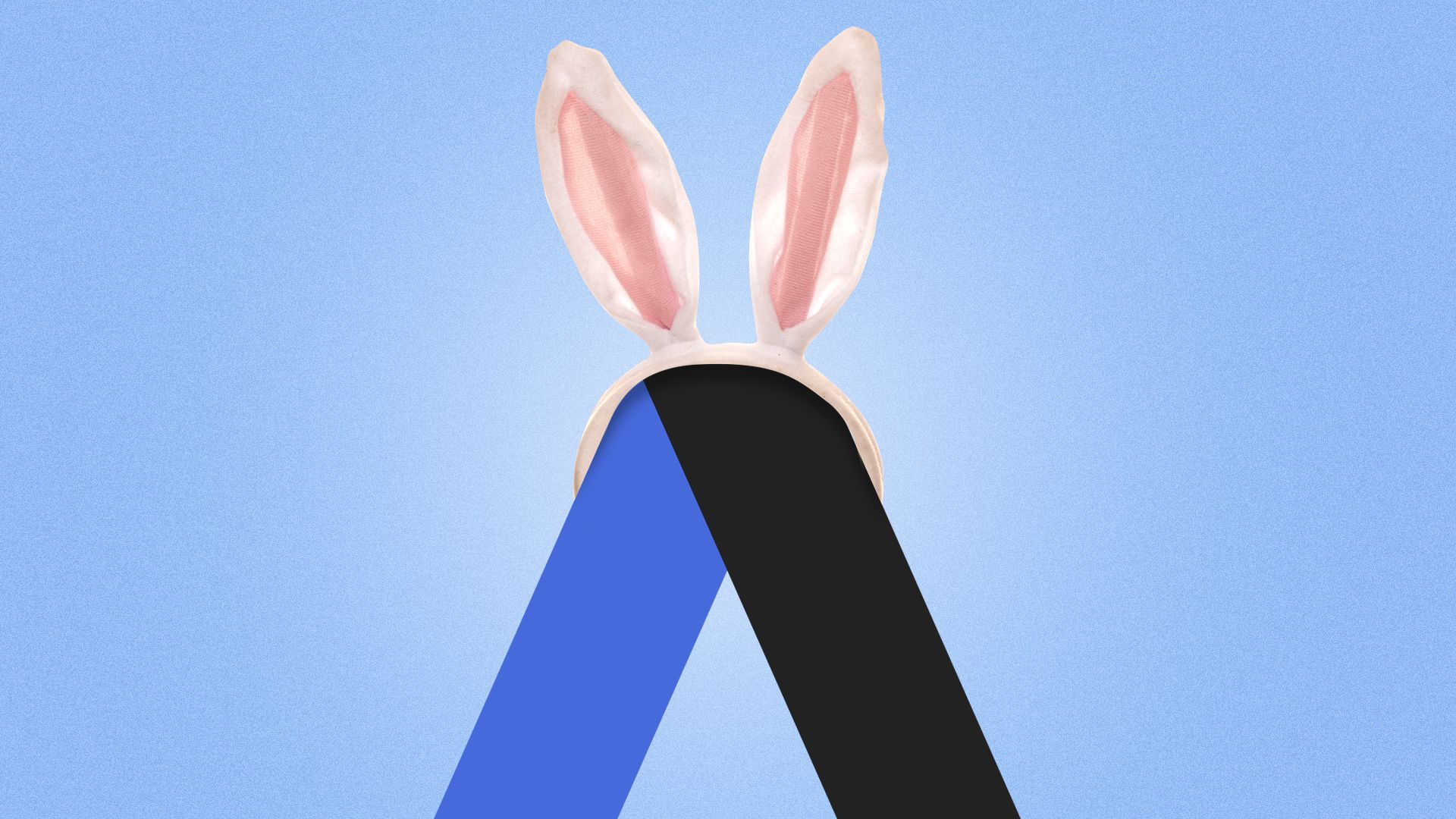 Illustration of the Axios logo wearing bunny ears