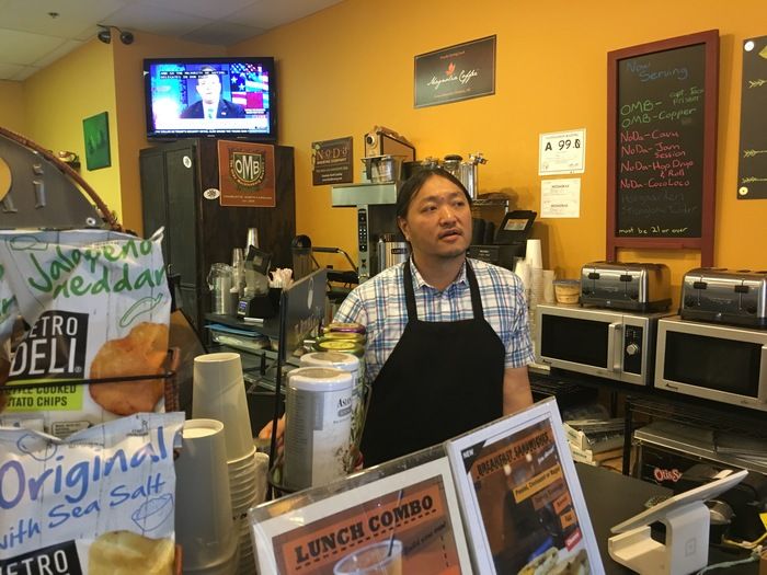 oliver wu at mugs coffee