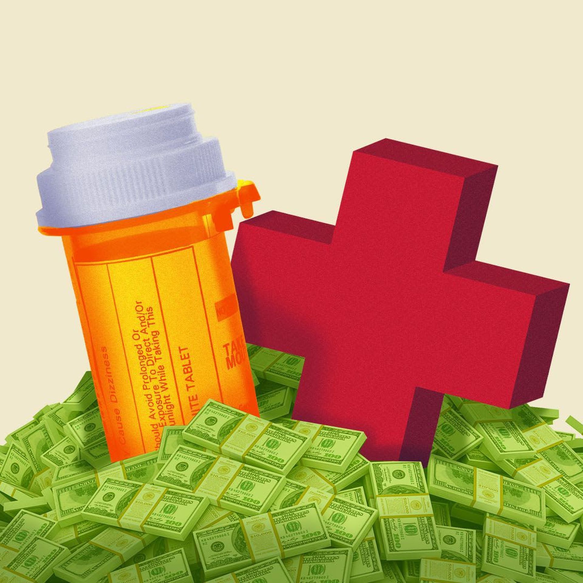 illustration of pharmacy pills