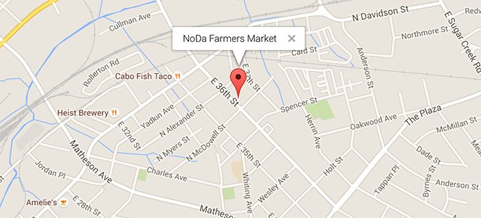 NoDa-Farmers-Market map