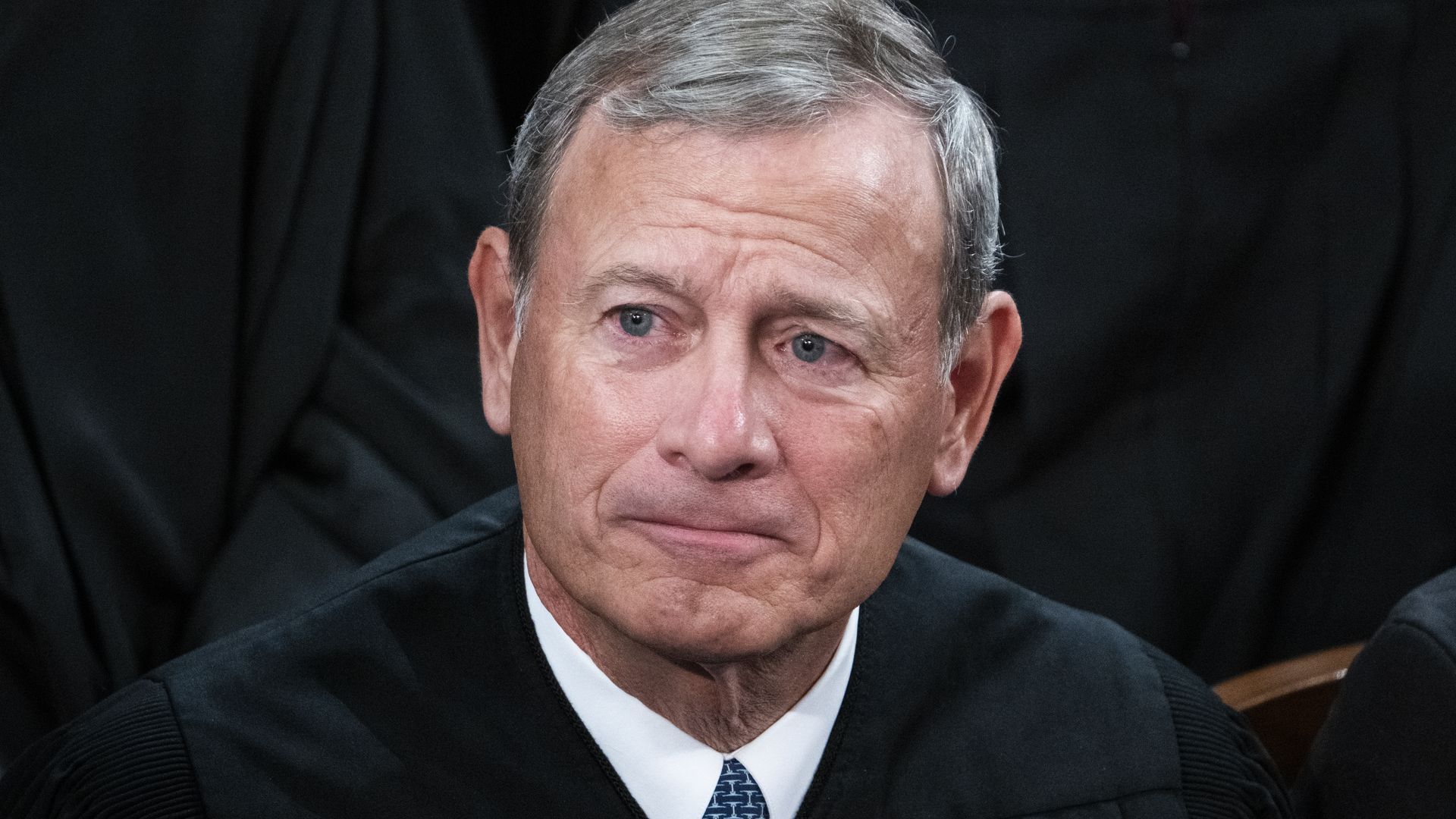 Supreme Court Chief Justice John Roberts attends President Joe Bidens State of the Union address in the House Chamber of the U.S. Capitol on Tuesday, February 7, 2023. 