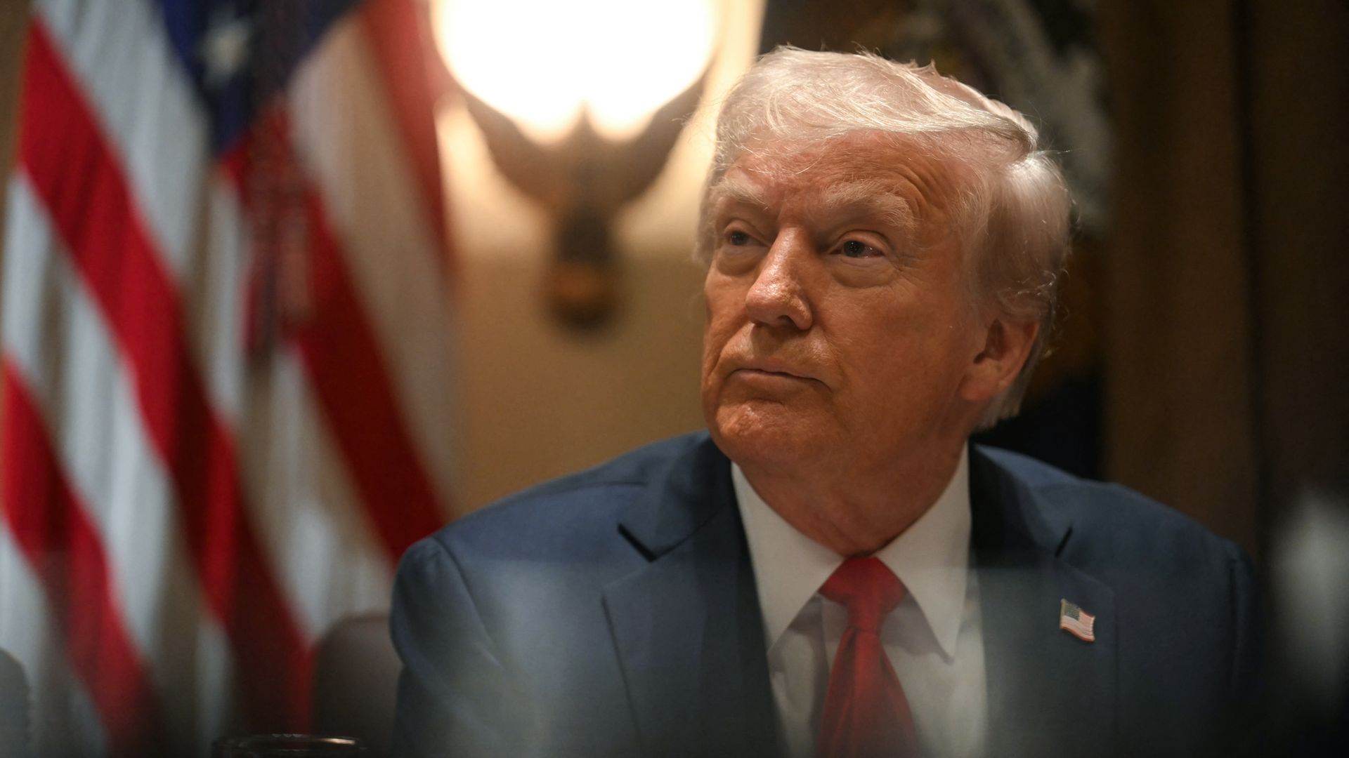 President Trump at a Cabinet meeting. 