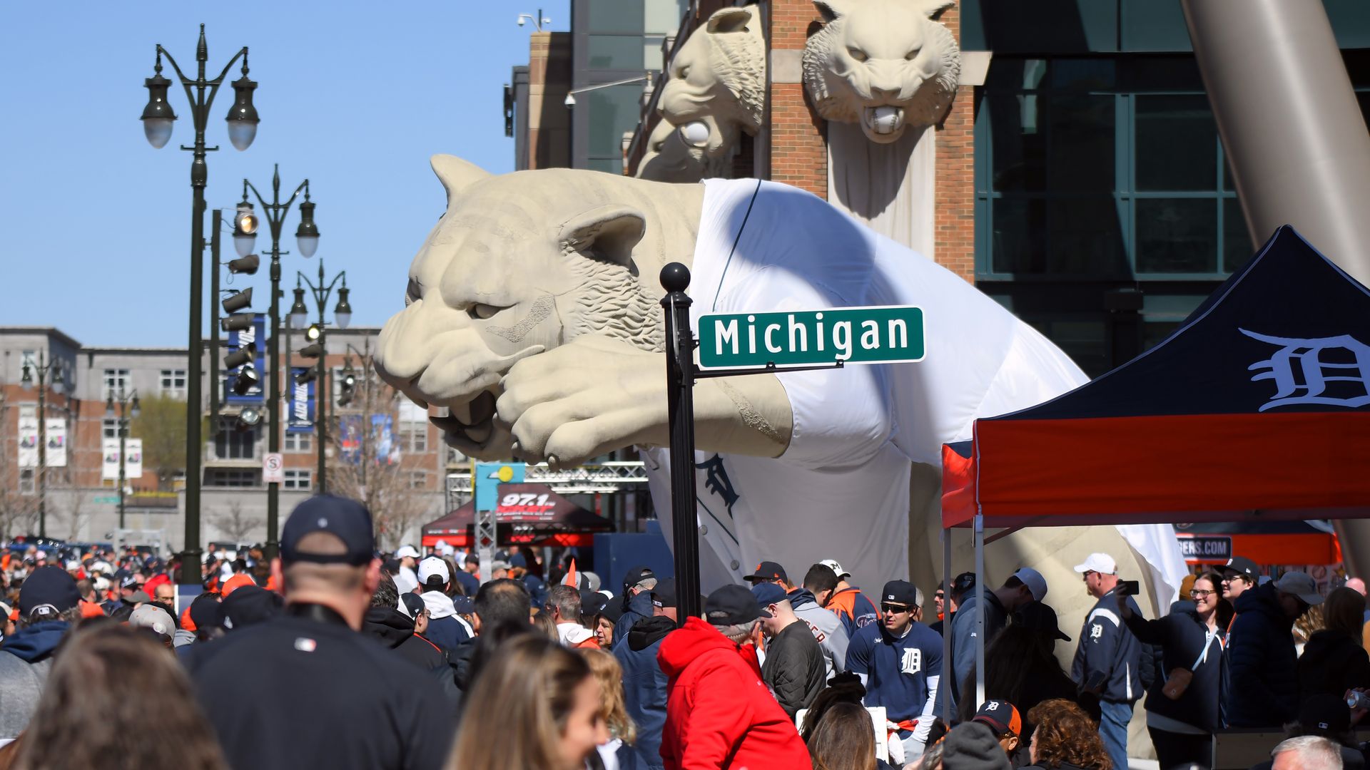 Comerica Park on opening day last year. 