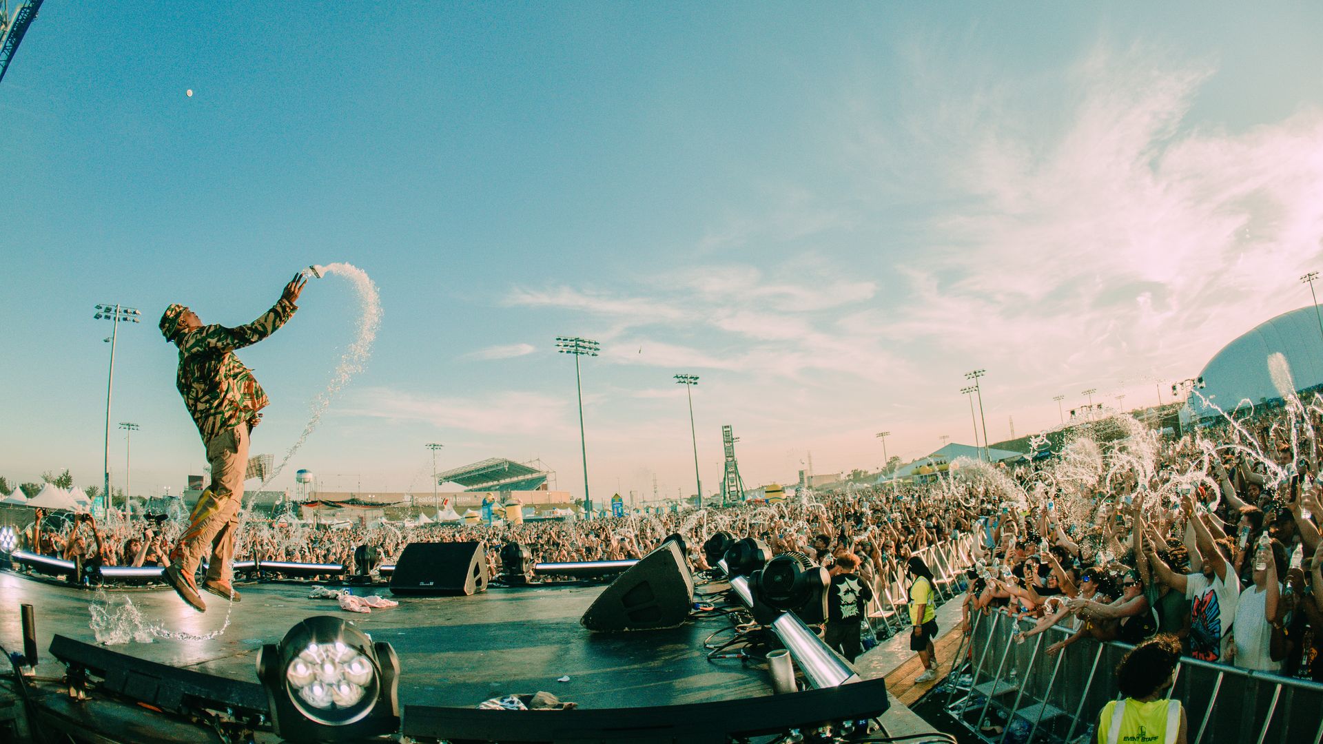 Rapper Lil Yachty on stage at 2023 Summer Smash in Chicago