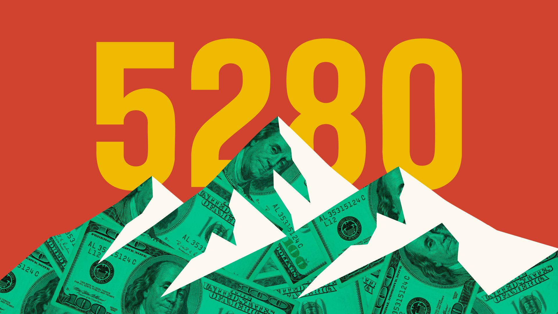 Illustration of money overlaying the Denver Summit FC logo.