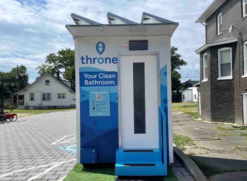 A Throne portable restroom.