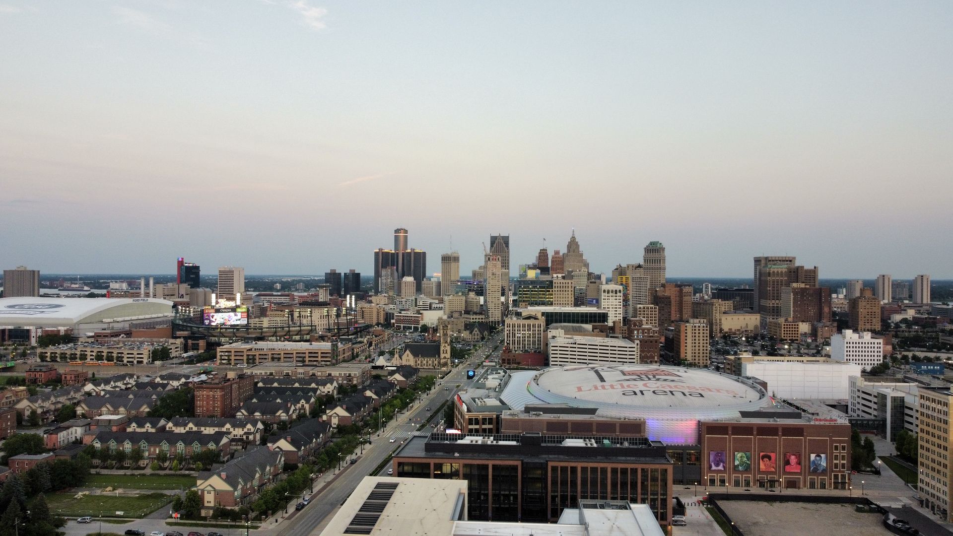 Detroit's skyline above Midtown