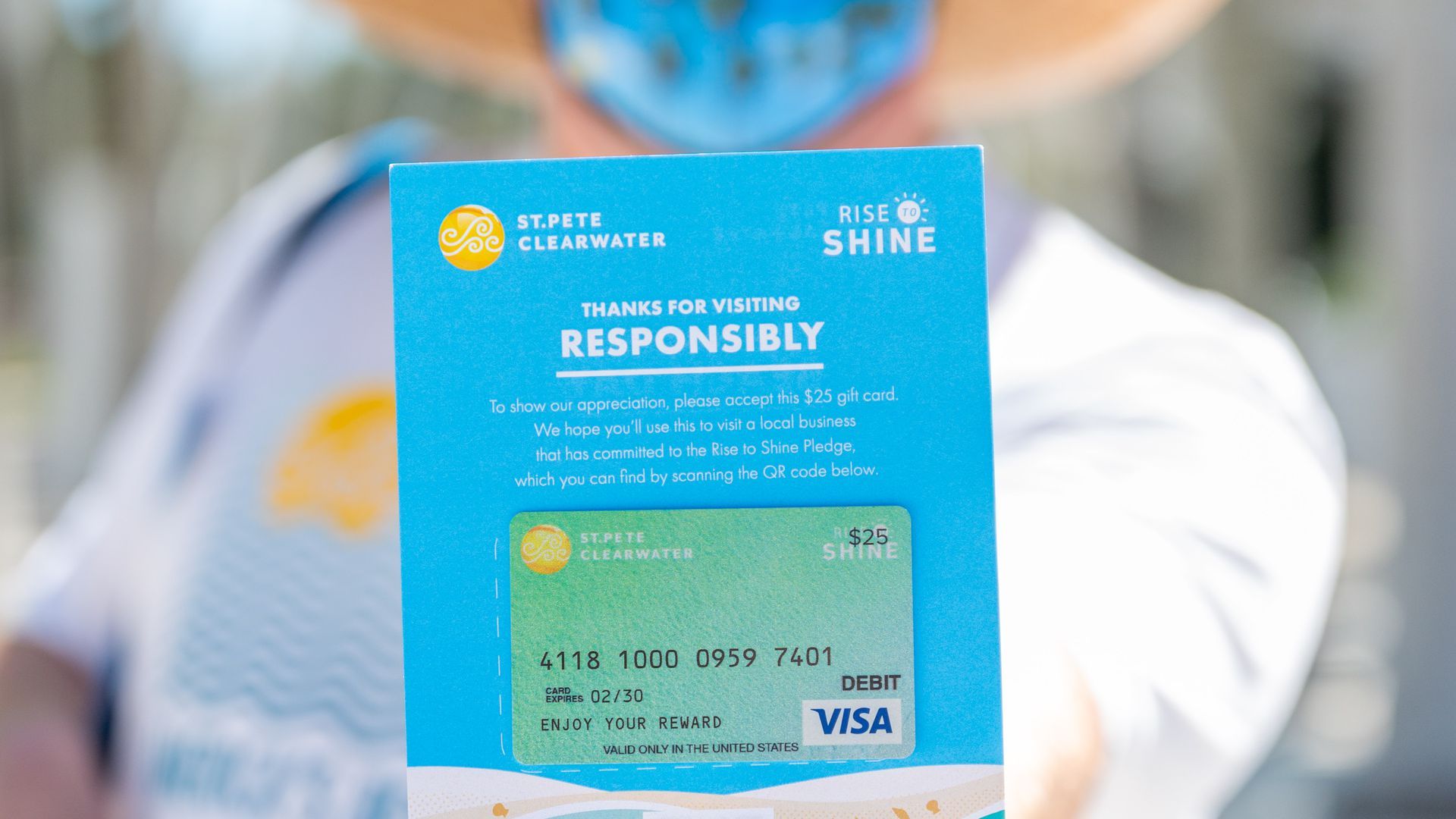 Picture of a Visa gift card
